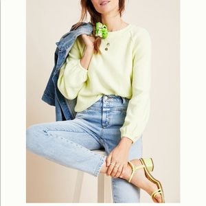 Anthropologie Emily puff-sleeve sweater